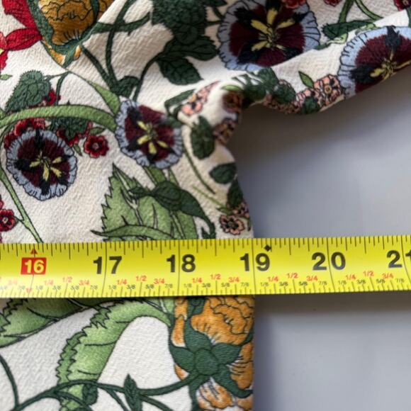 Zara TRF Floral Jacquard Bomber Jacket Olive Trim Multicolor Small - Picture 7 of 7